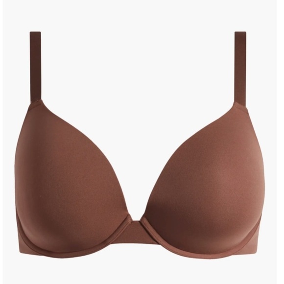 Skims Fits Everybody T Shirt Demi Bra NWT in Espresso Brown 44 C - Picture 2 of 9